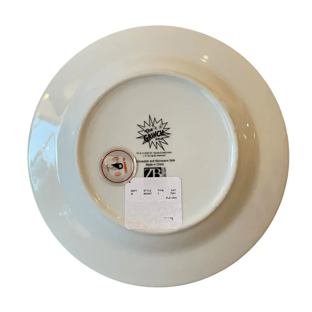 New Set of 3 Dr. Seuss The Grinch’s Small Heart Grew 3 Sizes Salad Plates